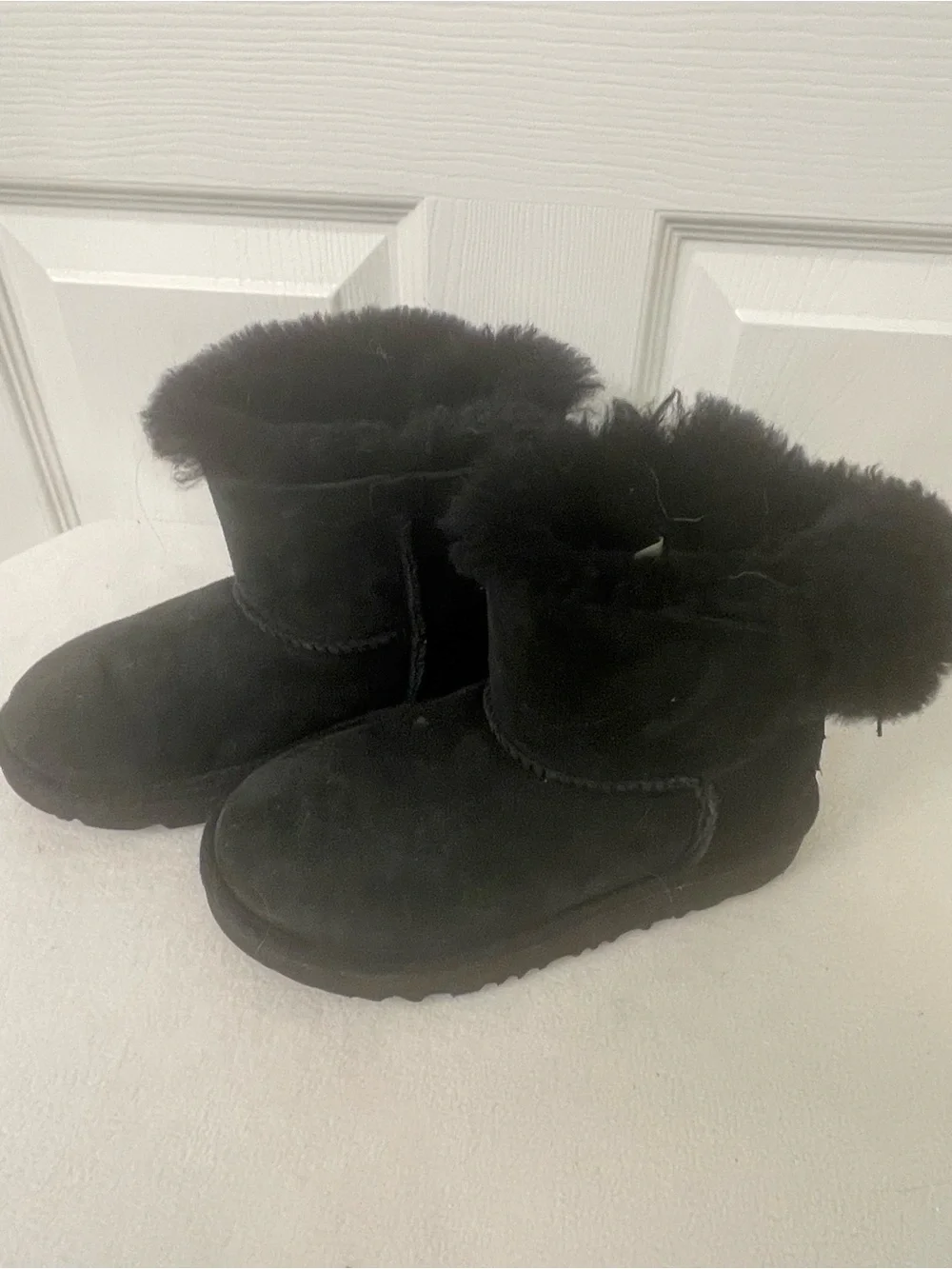 UGG Kids Black Shearling-Lined Winter Booties